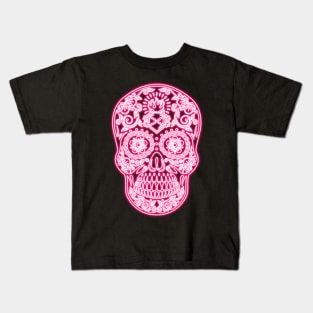 Neon Calavera skull Kids T-Shirt